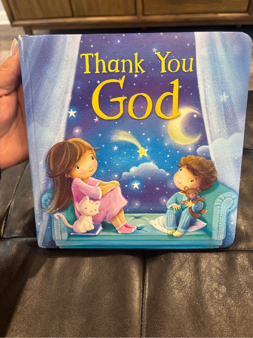 Thank You God Children's Board Book - Purple and Blue
